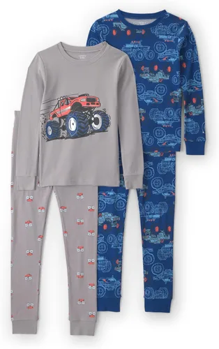 Vista 28 de Carter's Conjunto de pijama de algodón ajustado de 4 piezas para niños Perro rayado