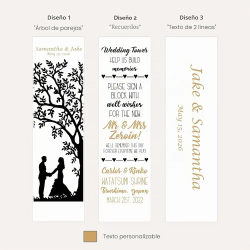 Vista 8 de WE Games Alternativa de libro de invitados de boda personalizado, caja de recuerdos de madera, 54 bloques, grabado personalizado