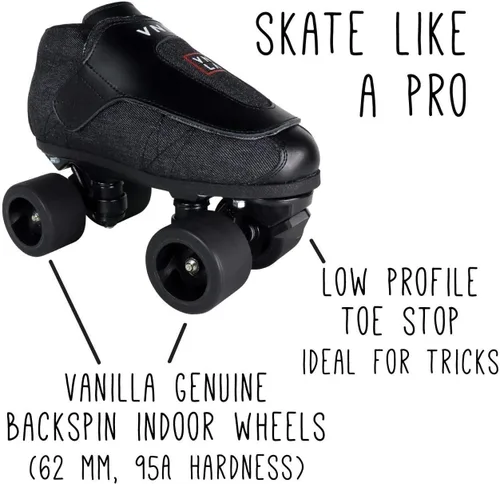 Vista 5 de VNLA Junior Stealth Jam - Patines para hombre y mujer, unisex, para interiores