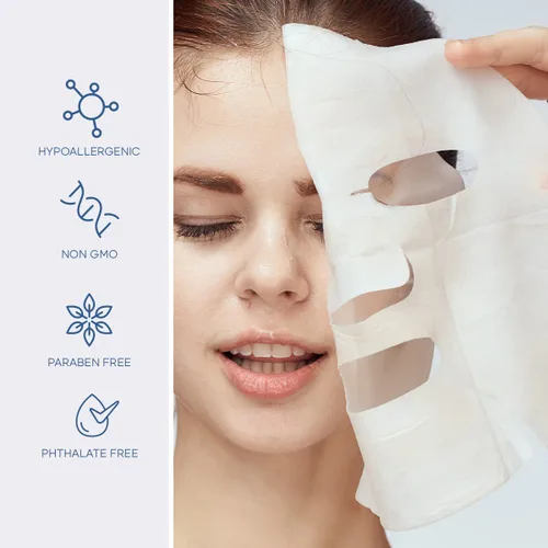 Vista 7 de Skin 2.0 Set de belleza hialurónico y colágeno - Suero, hidratante y mascarillas faciales