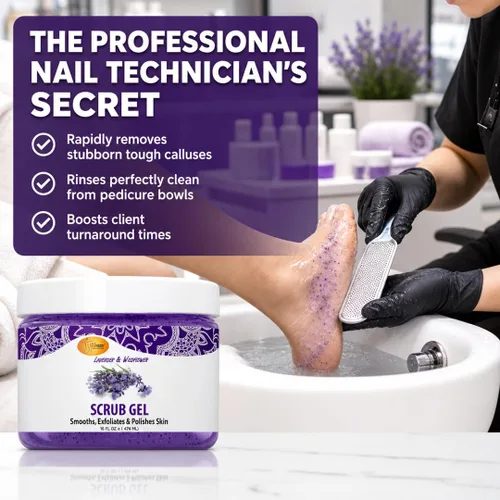 Vista 4 de SPA REDI Gel exfoliante de piedra pómez – Removedor de callos y exfoliante de pedicura con ácido hialurónico Sin sulfatos Sin crueldad animal