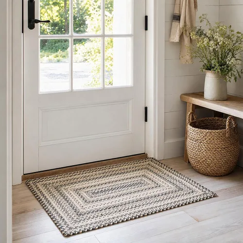 Vista 32 de Homespice Alfombra ovalada trenzada de yute de hoja ámbar, ideal como Hoja de ámbar