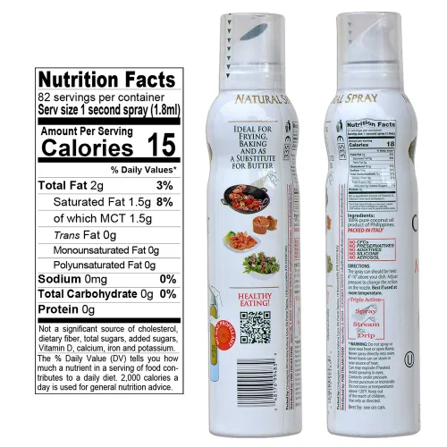 Vista 101 de Mantova Spray de Aceite de Oliva Virgen Extra con Sabor a Cúrcuma, spray de cocina saludable para el corazón perfecto para ensaladas, salsas