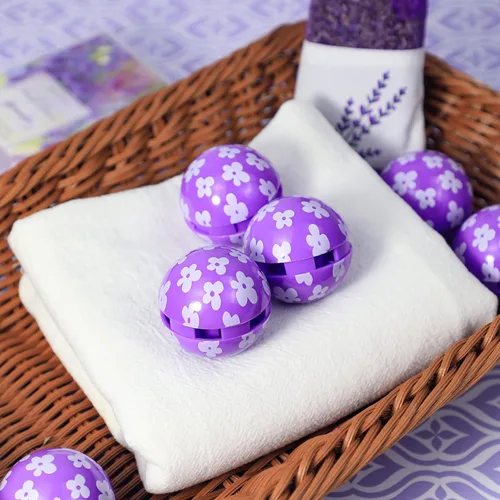 Vista 8 de Scent-Hi - Pelotas desodorantes para tenis de lavanda, paquete de 6 unidades, aroma natural, ambientador de zapatos, bolas giratorias, eliminador