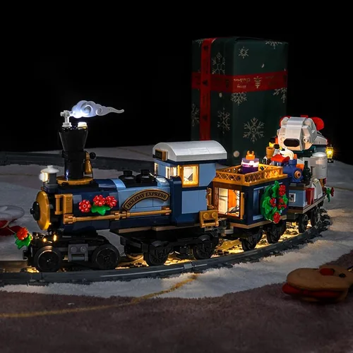 Vista 5 de LocoLee Kit de luces compatible con Lego 10361 Holiday Express Train - Sin modelo solo luz, accesorios de iluminación LED compatibles con Lego 10361