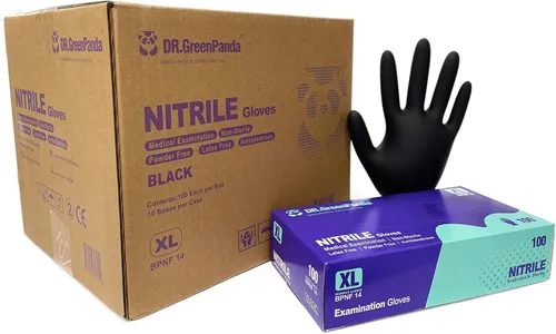 Vista 9 de Dr.GreenPanda Nitrile Gloves - 3 Mil - Food Safe & Medical Exam Disposable Gloves - Latex Free Powder Free Non-Sterile