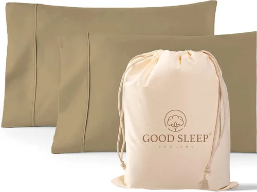 Vista 26 de Juego de 2 fundas de almohada estándar de 1000 hilos, 100% algodón egipcio, fundas de almohada 01. blanco