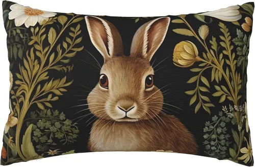 Vista 61 de Fundas de almohada William Morris diseño Strawberry Thief, fundas de almohada decorativas suaves para exteriores, fundas de almohada para decoración