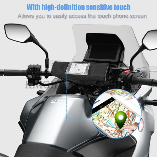 Vista 2 de Para Kawasaki Z900RS Z900 RS 2017-2022 Manillar Bolsa impermeable Bolsa de viaje