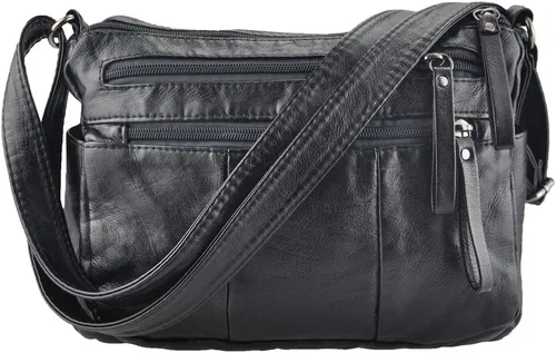 Vista 22 de Bolsos VOLGANIK ROCK para mujer de piel sintética suave, bolso de hombro para damas, bolso bandolera y bolsos de mano, liviano, con bolsillos