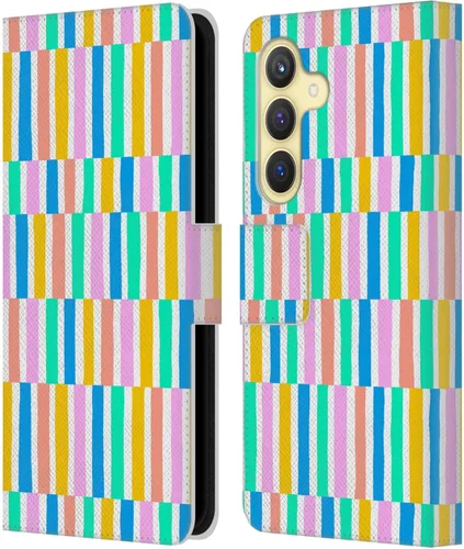 Vista 254 de Head Case Designs Officially Licensed Ninola Brushstrokes Multi Colorful Leather Wallet Case Compatible with Samsung Galaxy A07 4G