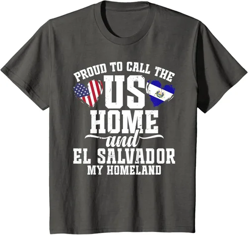 Vista 27 de Traje salvadoreño para hombre y mujer, camiseta de El Salvador con la bandera de Estados Unidos, Negro -, Pequeña