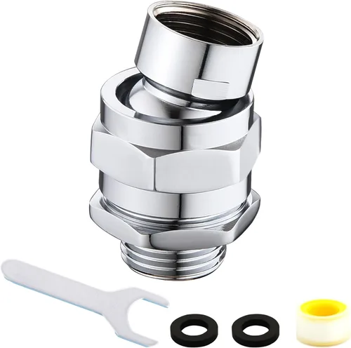 Vista 12 de Adaptador de Codo para Cabezal de Ducha, Adaptador de Codo para Brazo de Ducha para Duchas de Mano y Duchas Montadas en Pared, Extensión de Brazo