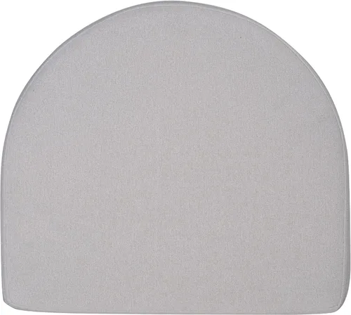 Vista 8 de Cortesi Home Elon Halfmoon - Taburete de mostrador en acero inoxidable dorado cepillado, tela suave marfil