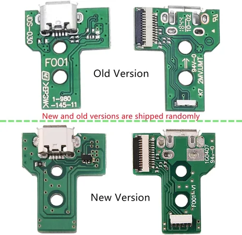 Vista 2 de Conjunto de puerto de carga de repuesto JDS-030 para PS4 DualShock 4, pieza de reparación, adaptador micro USB, cargador y módulo de conector