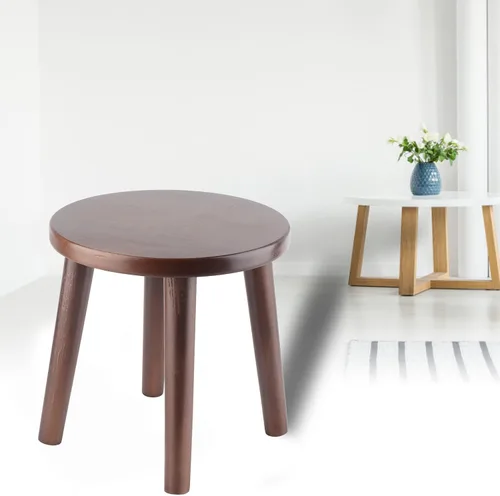 Vista 2 de POCREATION Taburete multiusos para niños, taburetes de madera para el hogar, bonito banco pequeño, asiento de pino para niños, taburete para muebles
