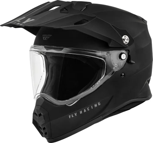 Vista 9 de Fly Racing Casco Trekker sólido (blanco, talla XL)