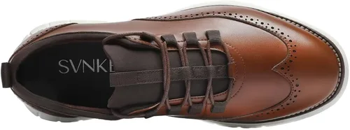 Vista 5 de SVNKE Zapatillas de vestir para hombre, zapatos casuales de moda con cordones, zapatos Oxford formales
