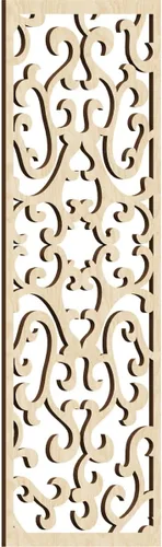 Vista 71 de 9 3/8 pulgadas de ancho x 24 3/8 pulgadas de alto x 1/4 de alto Smithfield paneles de pared de madera con calado, abedul