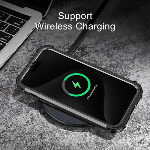 Vista 4 de LONTECT Funda para iPhone 15 Plus con purpurina brillante 3 en 1, a prueba de golpes, resistente, híbrida, resistente, funda protectora de alto