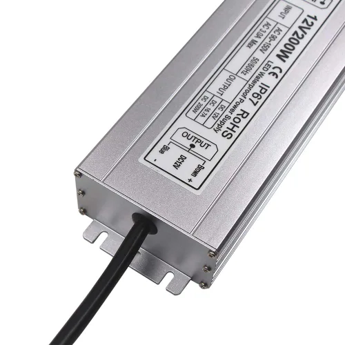 Vista 2 de Fuente de alimentación LED 200W High-powerTransformer impermeable IP67 12V DC adaptador de controlador para uso al aire libre