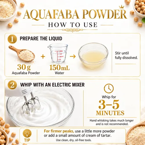 Vista 6 de Aquafaba Powder 8 oz - Reemplazo de huevo vegano para hornear