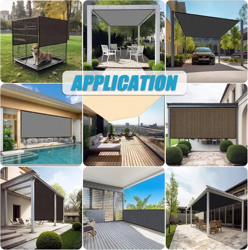 Vista 5 de Amagenix GN02 - Cubierta de pérgola 90% de 4 x 4 pies, color negro, para jardín, patio, porche, grado comercial, 200 GSM, bridas para cables