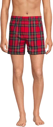 Vista 2 de Lands' End Boxers de franela de ajuste clásico para hombre