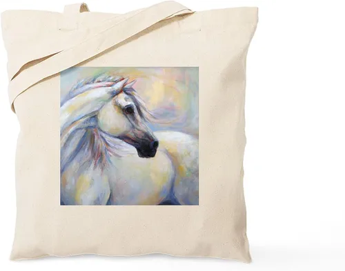 Vista 22 de CafePress Id Rather Be Riding! Bolsa de mano de caballo Bolsa de lona natural, bolsa de compras de tela, Caqui