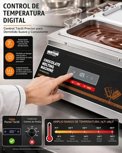 Vista 2 de WantJoin El chocolate que modera la capacidad 18Lbs del tamaño 1/3