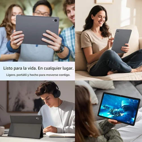 Vista 8 de Tableta, tableta Android 15 de 11 pulgadas con 12 GB de RAM 128 GB ROM, 1 TB expandible, cámaras de 5MP+13MP, pantalla HD de 1280 × 800, octa-core