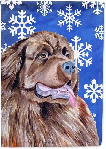 Vista 116 de Caroline's Treasures SC9374GF Bulldog English Snow flakes Holiday Garden Flag Buzón Bandera decorativa para patio exterior, patio, obras de arte