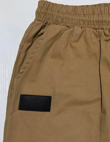 Vista 5 de Pantalones de jogging para hombre, pantalones deportivos de senderismo, pantalones deportivos casuales con cordón para fitness, A-caqui