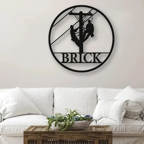 Vista 31 de Letrero de metal personalizado con nombre de camión, semirremolque, arte de pared para valla de garaje, patio, decoración al aire libre, letrero