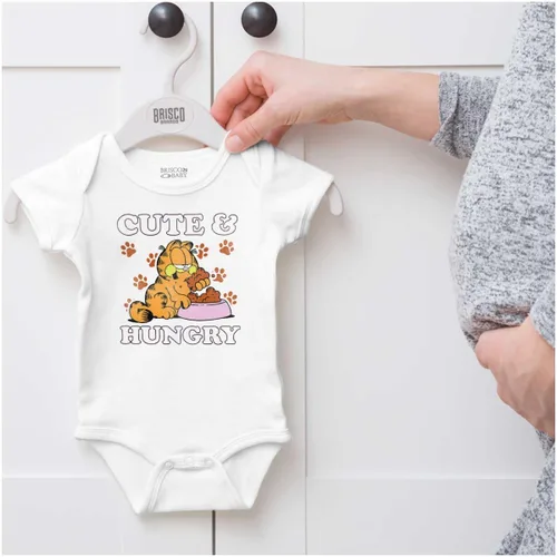 Vista 5 de Brisco Brands Garfield - Body de bebé lindo y hambriento de dibujos animados para niñas