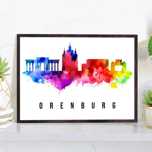 Vista 22 de Pera Print Póster de Rusia, póster de Rusia-Arkhangelsk, ilustración de Rusia Skyline City, póster de horizonte moderno, impresión de paisaje urbano