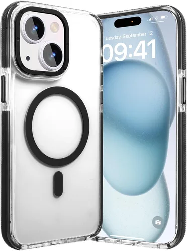 Vista 21 de Funda magnética diseñada para iPhone 11, [probada contra caídas de grado militar] [compatible con MagSafe] Funda protectora delgada translúcida mate