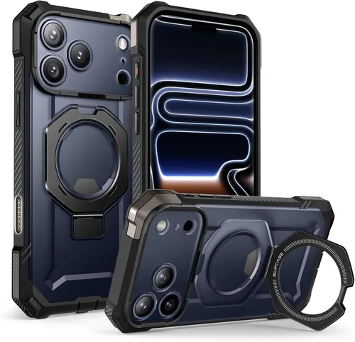 Vista 10 de SUPCASE - Funda para iPhone 17 Pro Max con soporte (agarre de escarabajo de unicornio), cubierta de control de cámara, compatible con MagSafe