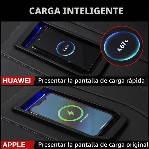Vista 5 de Xipoo Cargador inalámbrico compatible con Chevy Silverado GMC Sierra 2019-2021, bandeja de carga inalámbrica, almohadilla de carga de teléfono