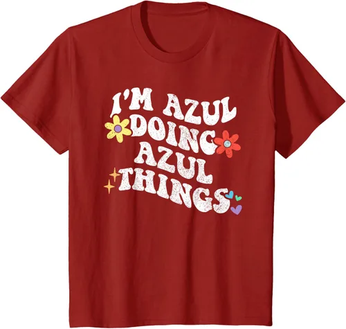 Vista 63 de Retro Groovy Im AZUL Doing AZUL Things - Camiseta divertida para el día de la madre, Negro