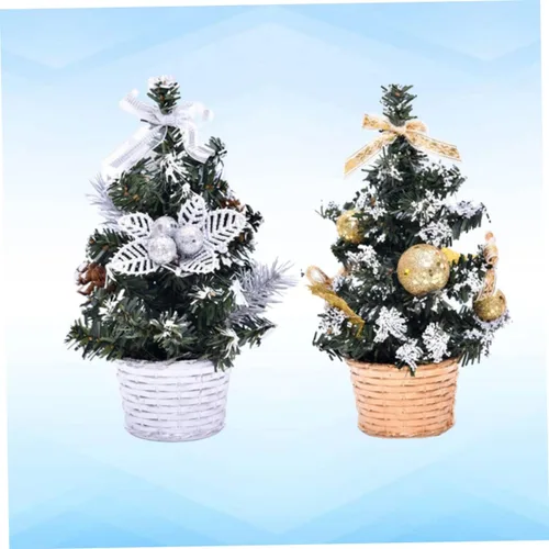 Vista 2 de DECHOUS 2 piezas de decoración de mesa, decoración de escultura, mini decoración de Navidad, cascabeles de Navidad, decoración de mesa de Navidad