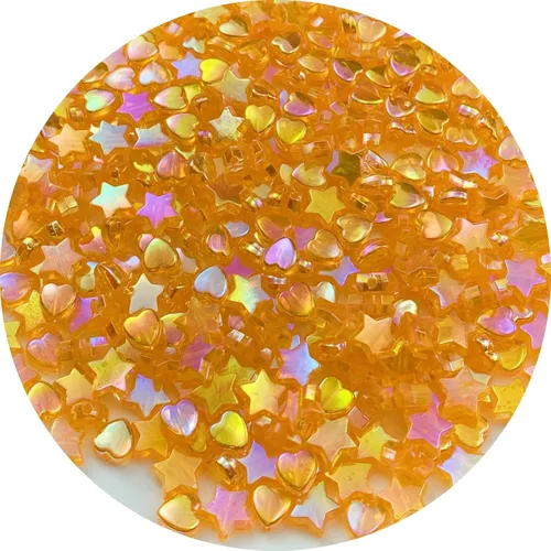 Vista 7 de 350 cuentas acrílicas de corazón y estrella, corazones de 0.394 pulgadas, estrellas de 0.394 pulgadas, espaciadores para pulseras, collares, aretes