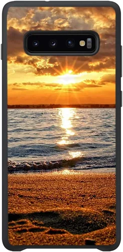 Vista 5 de Funda para Samsung Galaxy S20 5G - Funda de teléfono con diseño de puesta de sol de playa, TPU con absorción de golpes