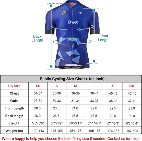 Vista 3 de Santic Camiseta de ciclismo para hombre, manga corta, camisas de ciclismo de montaña, chaqueta de bicicleta con bolsillos
