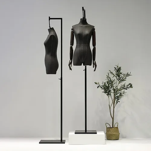 Vista 6 de Adjustable Dress Form Mannequin with Black Metal Stand - Ideal Tailor Dummy for Sewing, Jewelry Display & Photography - Perfect for Men's Fashion