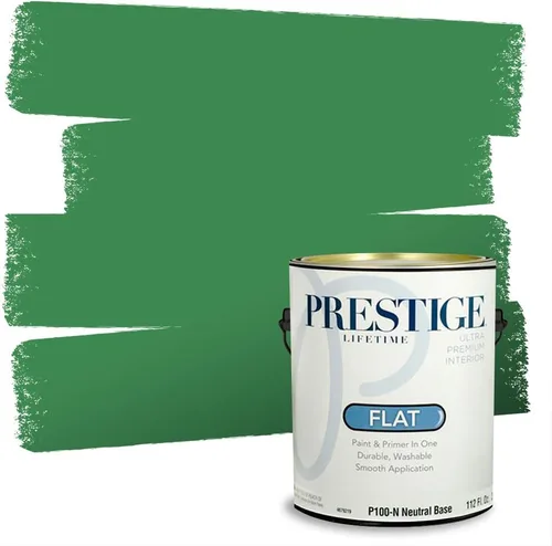 Vista 178 de PRESTIGE Pintura exterior e imprimación en uno, aloe, plano, 1 galón
