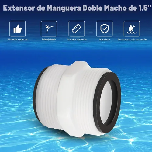 Vista 6 de Adaptador de manguera de piscina para Intex & Coleman, conector de junta de manguera dividida de piscina, bomba de natación de 1.5 pulgadas