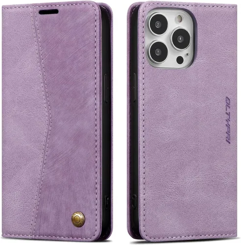 Vista 41 de QLTYPRI Para iPhone Air Case Wallet Con Tarjetero, Vintage PU Cuero Kickstand Cierre Magnético A Prueba De Golpes Folio Libro Funda Para IPhone 17