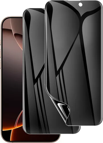 Vista 8 de LYWHL Paquete de 3 protectores de pantalla de privacidad para iPhone 12 Pro Max, protector de pantalla privada antiespía de vidrio templado para 12