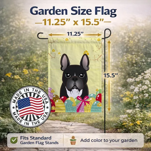 Vista 75 de Caroline's Treasures BB1923GF Bandera decorativa para jardín con diseño de Border Collie, para caza de huevos de Pascua, para jardín, jardín, patio